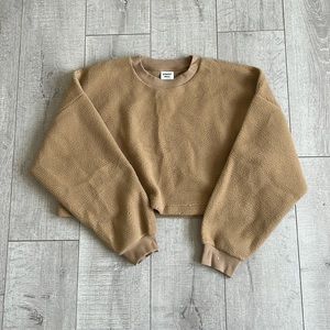 Teddy Fleece Crop Sweater